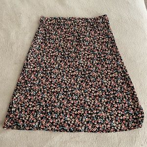 Loft floral midi skirt